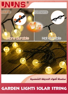 UNUNS Garden Lights,Solar String Light Outdoor,12M 100 LED Round Bulb String Lights,Warm White Crystal Ball Fairy Lights,Decoration Lighting For Patio Garden Gazebo Yard Party Home Decor  - Image 4