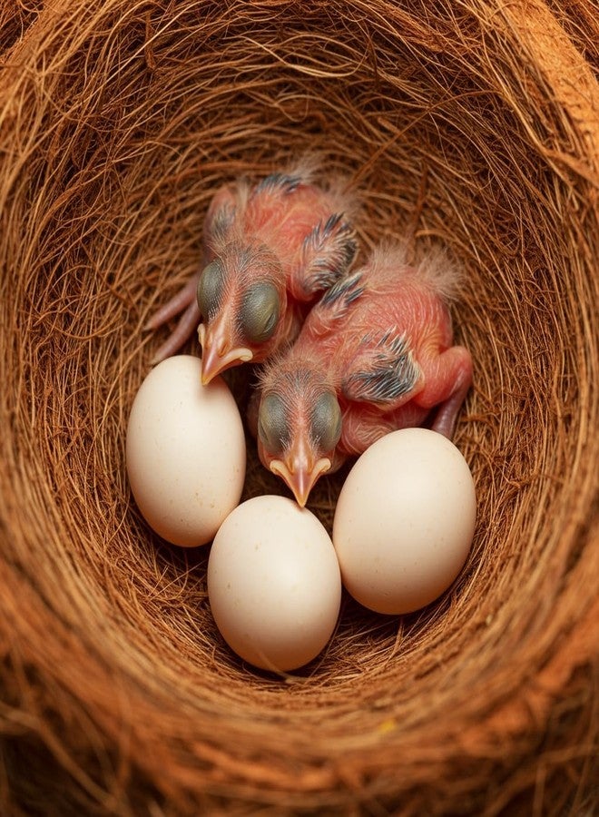مادة تعشيش من ألياف جوز الهند الطبيعية العضوية المغسولة والمعقمة والمستخرجة يدويًا من AVIANS للطيور الراقية لصنع الأعشاش ووضع البيض والتكاثر كفراش طبيعي ولعبة (100 جرام) - Image 4