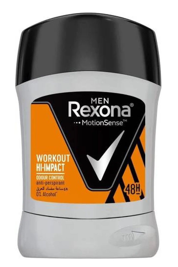 Rexona 2Pcs Rexona Men Workout HI-Impact  Antiperspirant Stick 40grams - Image 2
