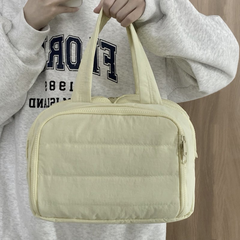 Partitioned Cosmetic Bag Women'S Double Opening Wide Opening Large Capacity High-End Travel Portable Toiletries Bag Storage Bag - Image 5