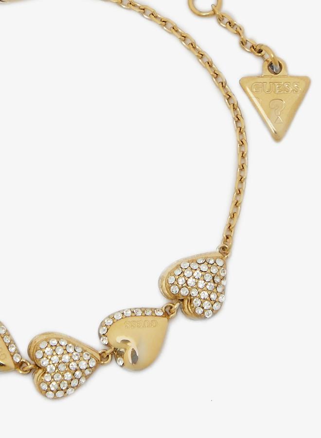 GUESS Multi Hearts Pave Chain Bracelet - Image 1