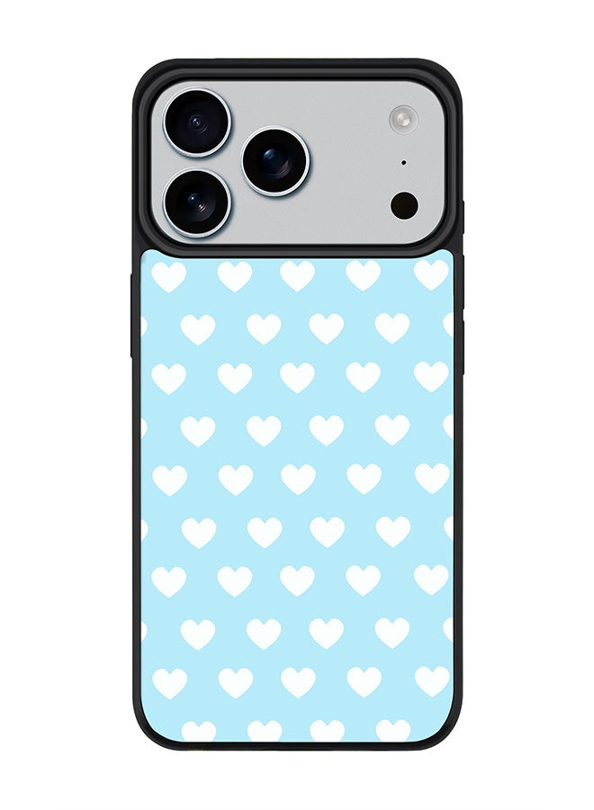 Stylizedd iPhone 17 Pro Max Case, [Compatible with MagSafe] Slim Magnetic cover Phone Case iPhone 17 Pro Max -Baby Blue Hearts - Image 1