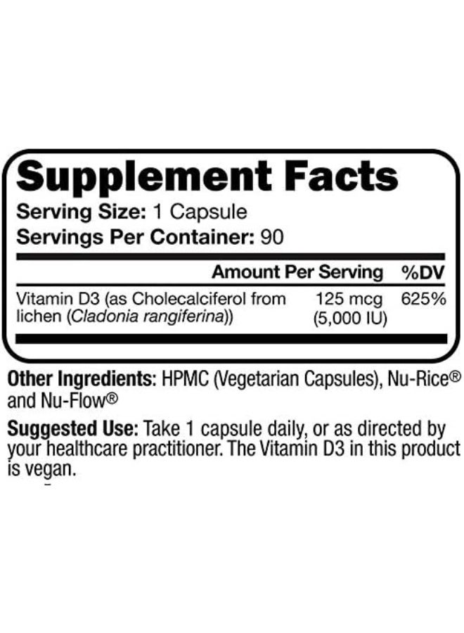 Script Essentials Vegan Vitamin D3 5,000 IU for Healthy Muscle Function, Bone Health, and Immune Support - Non-GMO, Gluten Free and Kosher Certified - 90 Servings - Image 5