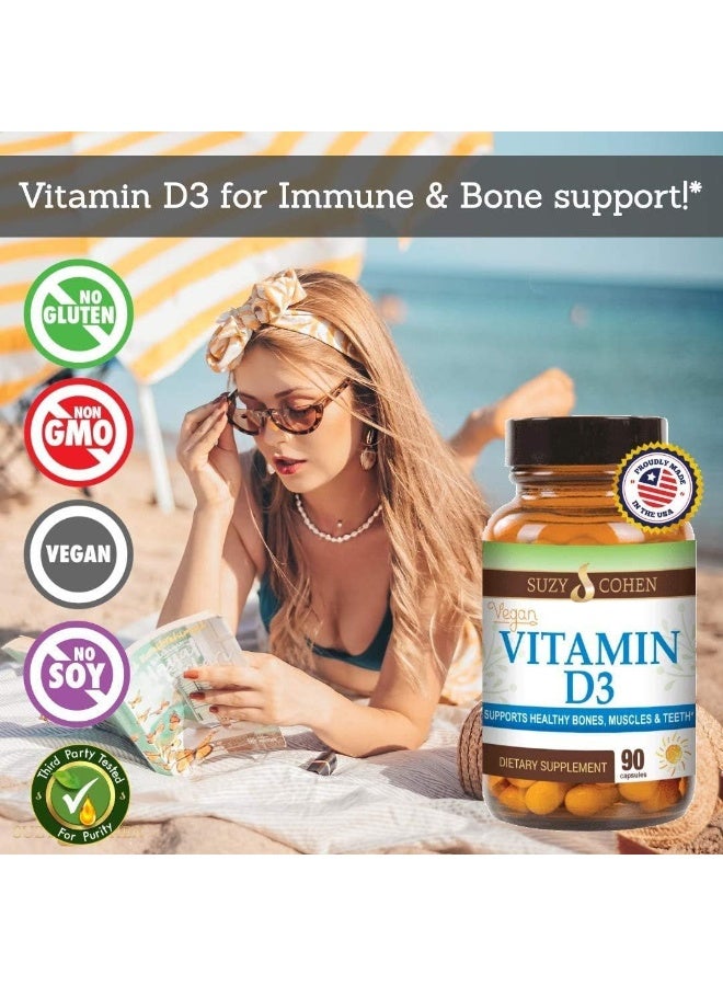 Script Essentials Vegan Vitamin D3 5,000 IU for Healthy Muscle Function, Bone Health, and Immune Support - Non-GMO, Gluten Free and Kosher Certified - 90 Servings - Image 3