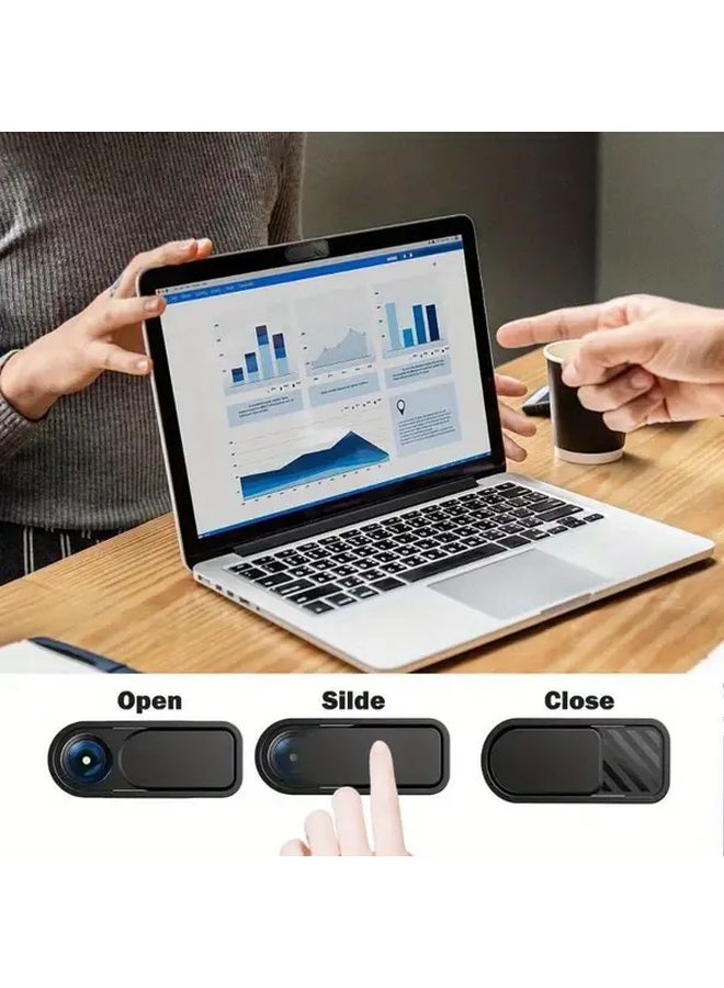 Black 3Pcs Camera Lens Cover Sliding Privacy Sticker For Mobile Phone Tablet Webcam Laptop Anti Hacker Peeping - Image 3