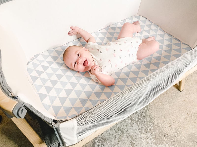 BaeBae Goods Bassinet Bed Sheets â€“ Premium Bassinet Fitted Sheet for Halo, Mika Micky, Maxi Cosi & Others - 4 Pack 100% Jersey Knit - Bassinet Bedding for Standard Size Oval or Halo Bassinet Pads for Boys & Girls - Image 3
