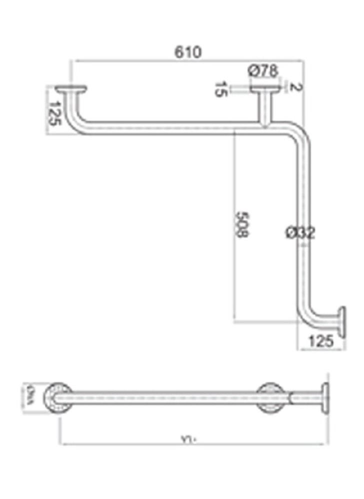 SBASE - Grab Bar White for stability and security at pathways, home or bathrooms. - Image 1