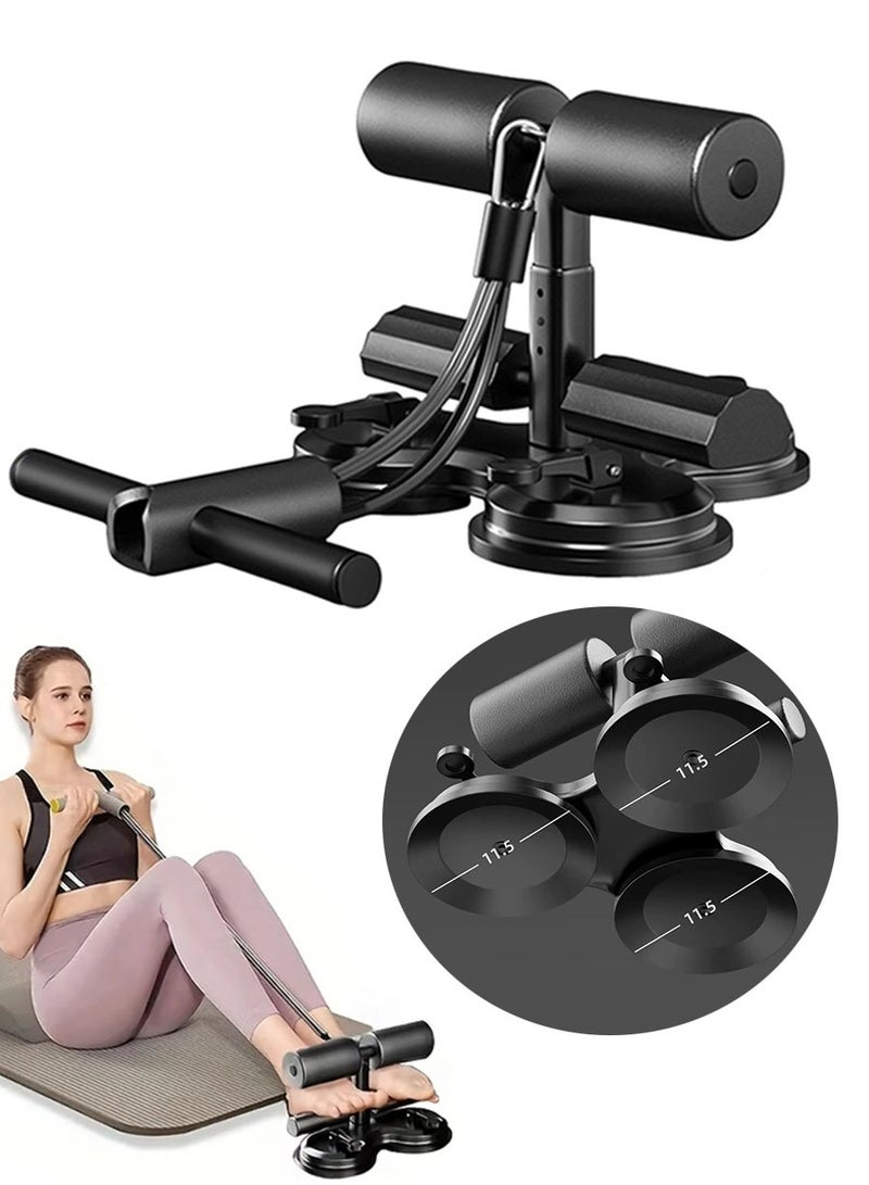 جهاز مساعد لتمارين البطن مع 3 أكواب شفط وأشرطة مقاومة، متعدد الوظائف وقابل للتعديل، مناسب لتمارين البطن والجسم بالكامل، جهاز لياقة محمول للمنزل والصالة الرياضية. - Image 1