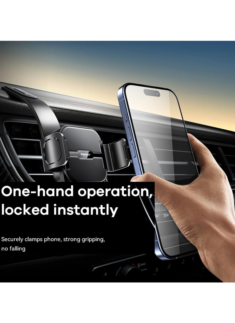Remax Mena - CD Slot Car Phone Holder Multifunctional Folding Car Mount, Car Phone Mount Mobile Phone Stand in Car for iPhone Samsung Redmi, Black - Image 1