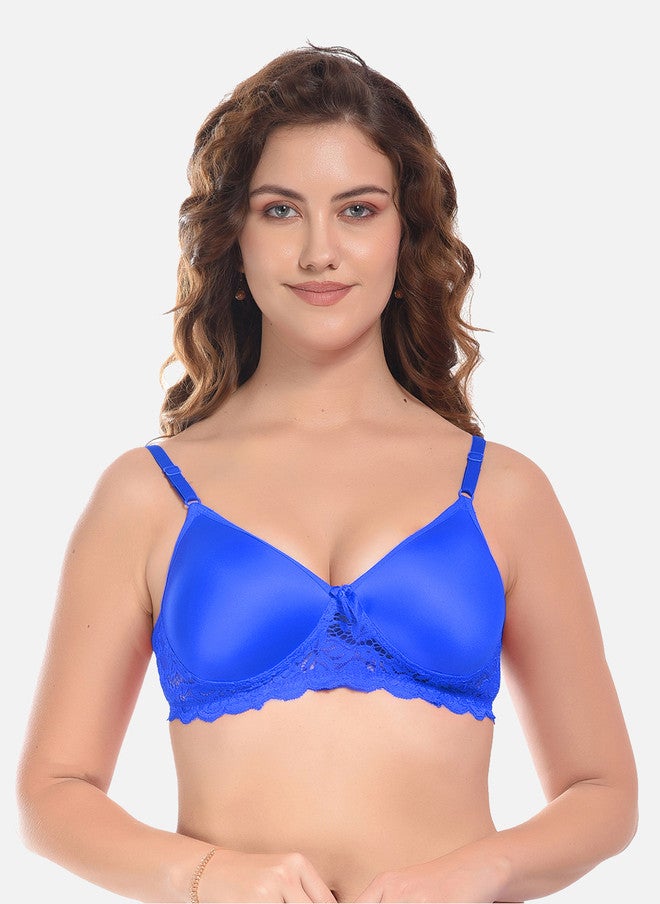 FIMS مجموعة FIMS من 4 حمالات صدر قطنية سادة مع حشوة خفيفة - أسود، أزرق، أحمر، وردي - Image 2