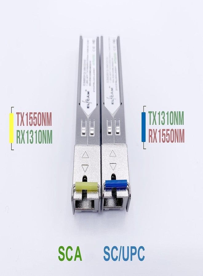 Elfcam® - 2 Pack 1.25 Gbps SFP, Fiber Optic Connector SC Single-Mode 10KM DDM, TX 1310nm /RX 1550nm and TX 1550nm / RX 1310nm - Image 5