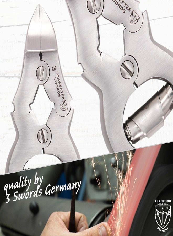 3 Swords Germany 3 سيوف ألمانيا - مقص أظافر القدم الكبير - مقص أظافر القدم القوي الإضافي لقص أظافر القدم القوية، السميكة أو المنغرسة - أداة باديكير من الفولاذ المقاوم للصدأ مع حقيبة من الجلد الصناعي - Image 5
