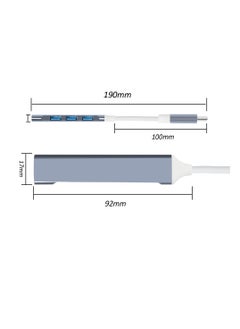 KASTWAVE USB 3.0 Hub, Splitter Mini C Hub Extensions, Ultra-Slim Data for MacBook Pro/Air 2023, iMac, Surface Pro, XPS, PS5, PC, USB Flash Drive,Mobile HDD (Grey C)  - Image 4
