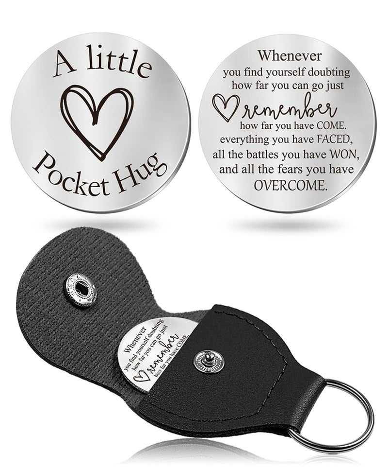 CINDYHE Pocket Hug Token keychain Gifts for Men Women Him Her Dad Mom Son Daughter Brothers Sisters Teacher Boy Girl Friends (Sobriety) - Image 1