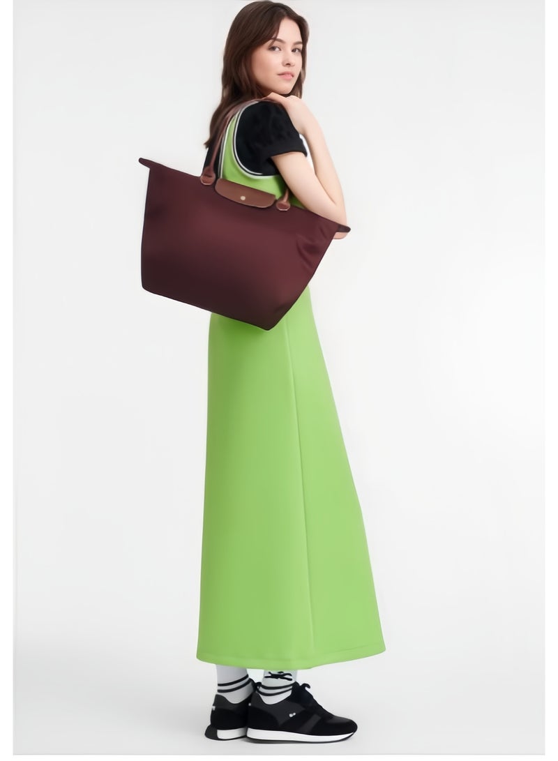 لونج شامب حقائب طويلة شانغ لا بلياج بمقابض كبيرة للكتف للنساء، حقيبة مكياج كبيرة متعددة الاستخدامات، حقيبة يد، حقيبة كتف - Image 2