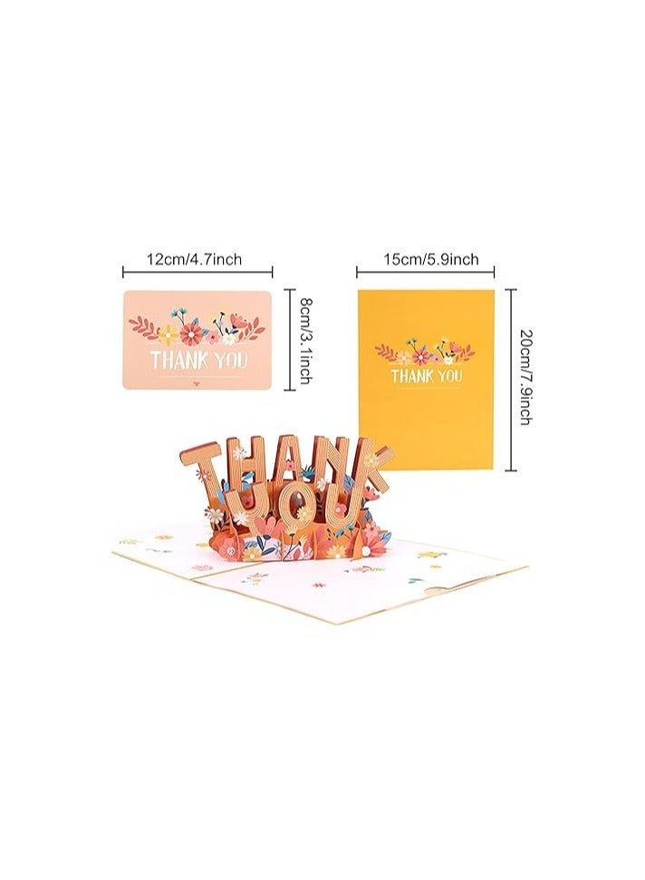 Thank You Pop Up Card, 3D Popup Thank You Gift Cards, Teacher Appreciation Card Thanks Giving Card for Parents, Friends, Colleague, Doctor - Image 3