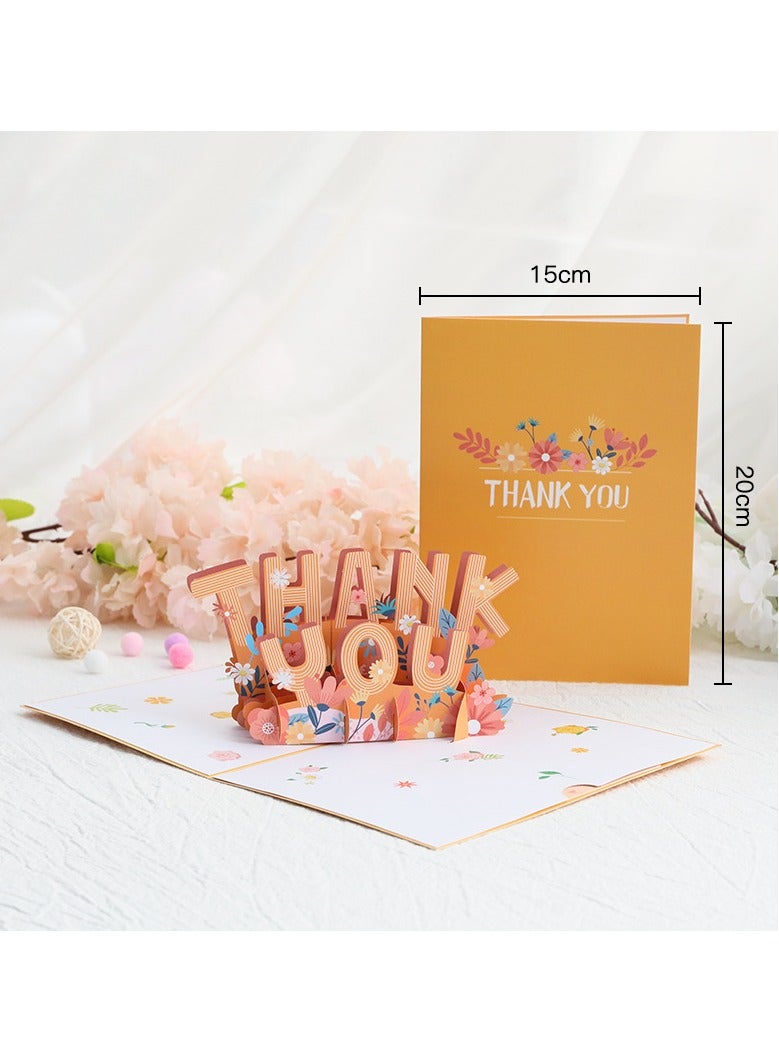 Thank You Pop Up Card, 3D Popup Thank You Gift Cards, Teacher Appreciation Card Thanks Giving Card for Parents, Friends, Colleague, Doctor - Image 1