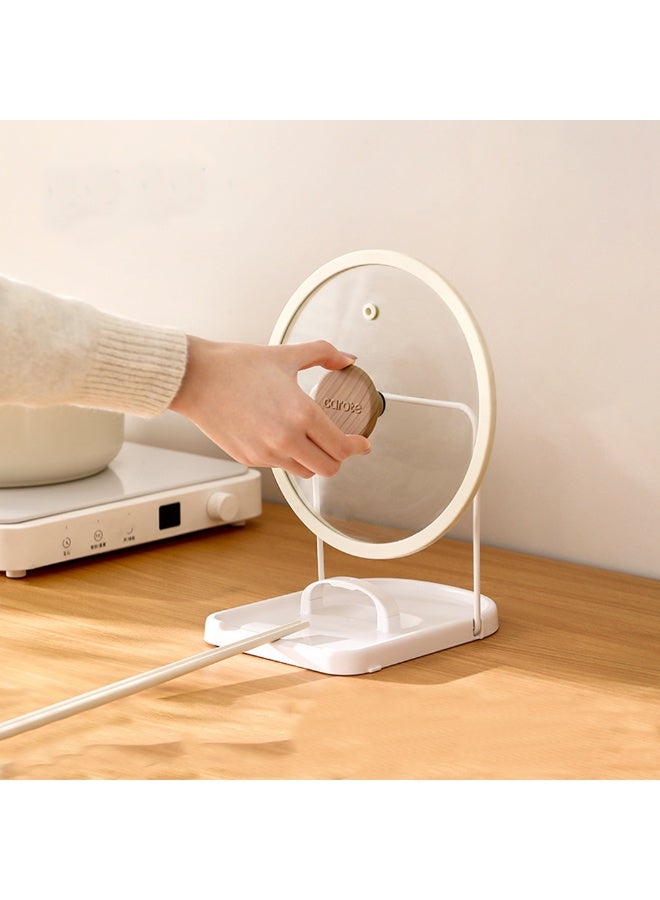 1pcs Pot Lid Holder, Lid And Spoon Rest Holde，Foldable Pan Lid Organizer Stand , Multifunctional Utensils Pan Pot Cover Lid Rack Shelf For Stove Top，Suitable For Placing Shovels, Pot Lids - Image 4