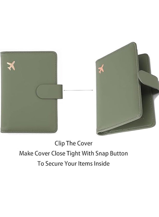 Premium Leather Passport Holder Case, Waterproof RFID Blocking Travel Wallet Passport Holder With Pen Pouch, Cute Passport Book For Women/Men - Image 3