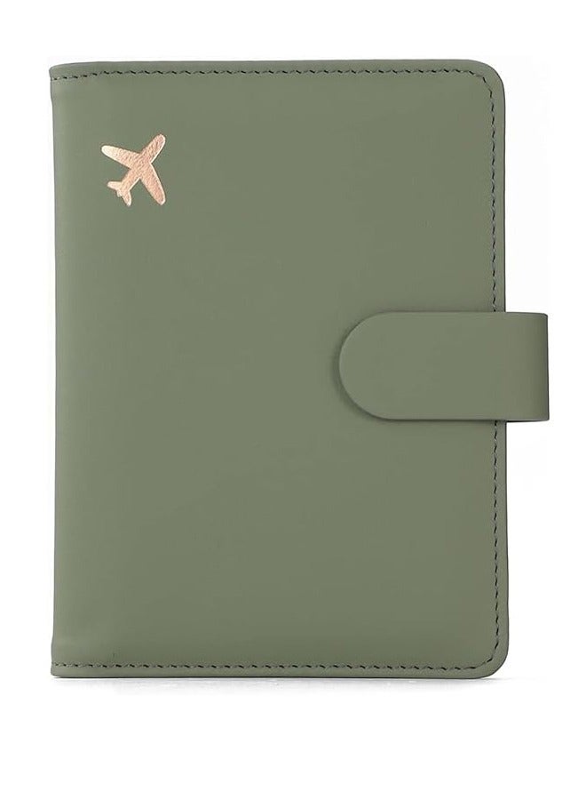 Premium Leather Passport Holder Case, Waterproof RFID Blocking Travel Wallet Passport Holder With Pen Pouch, Cute Passport Book For Women/Men - Image 1