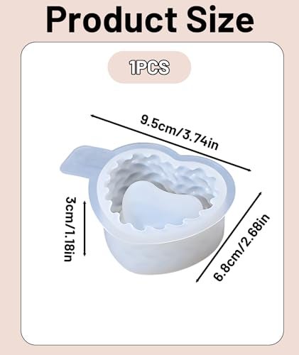 VayuSrot Candle Mould Silicone, Candle Mould, Heart Shaped Silicone Mould for Candle Making, DIY Handmade Candles and Soaps, Crafting Personalized Gifts, Reusable Mould (1 Piece) - Image 2