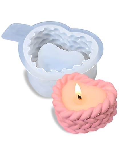 VayuSrot Candle Mould Silicone, Candle Mould, Heart Shaped Silicone Mould for Candle Making, DIY Handmade Candles and Soaps, Crafting Personalized Gifts, Reusable Mould (1 Piece) - Image 1