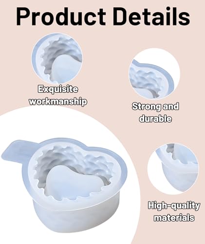 VayuSrot Candle Mould Silicone, Candle Mould, Heart Shaped Silicone Mould for Candle Making, DIY Handmade Candles and Soaps, Crafting Personalized Gifts, Reusable Mould (1 Piece) - Image 3