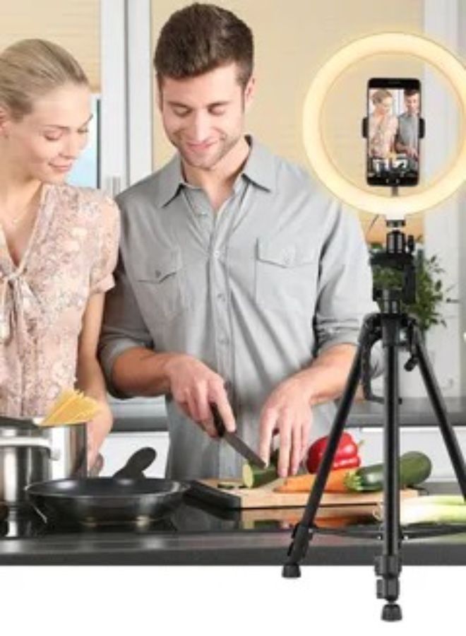 ANDOER 10 Inch LED Ring Light with Tripod Stand Phone Holder Remote Shutter Multicolor - Image 4