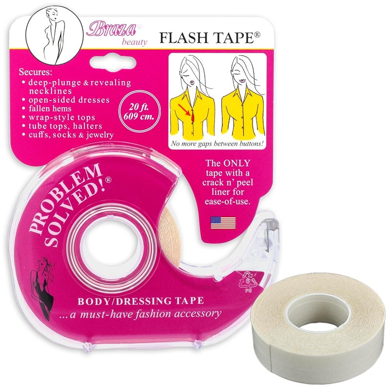 Braza Flash Tape - Double Sided Clear Adhesive Clothing, Fabric and Body Tape (1) - Image 4