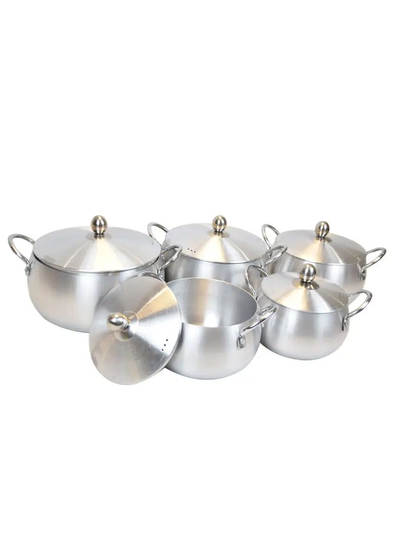 DubaiGallery 5 pcs Cooking Pot Aluminum cookware set - Image 1
