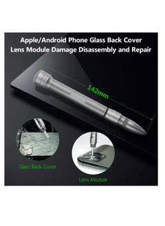 Excefore Phone Blasting Pen, Back Cover Glass Battery Cover Demolition Blasting Pen, Rear Camera Disassembly Breaking Pen for iPhone 12 Pro 13 14 Pro Max, Rear Housing Cover Removal Tool, Silver  - Image 3