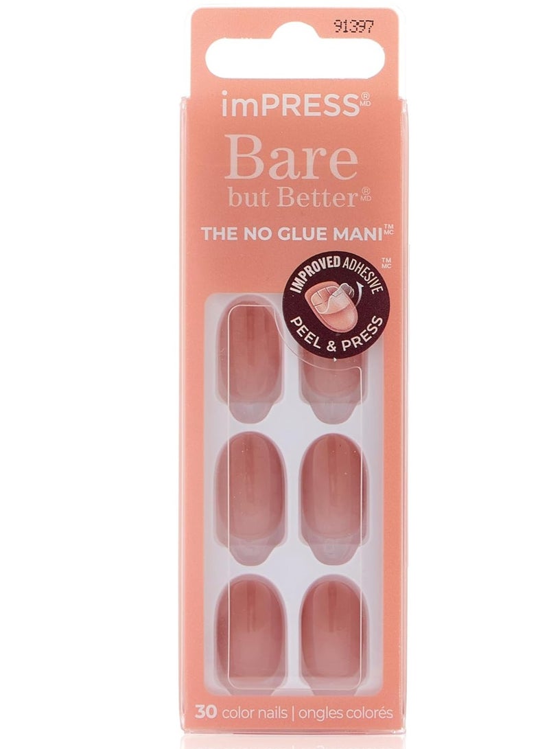 KISS Impress Bear Butt Better False Nails Bag 30 Pieces, Charmer 