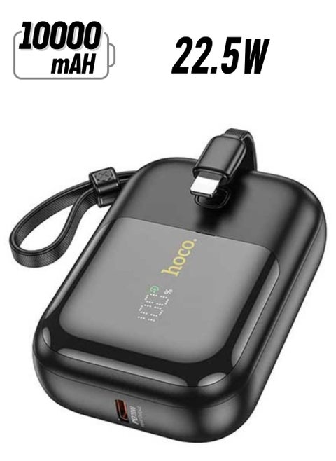 Hoco Q20 10000mAh 22.5W PD Mini Fast Charging Power Bank with Built in Cable