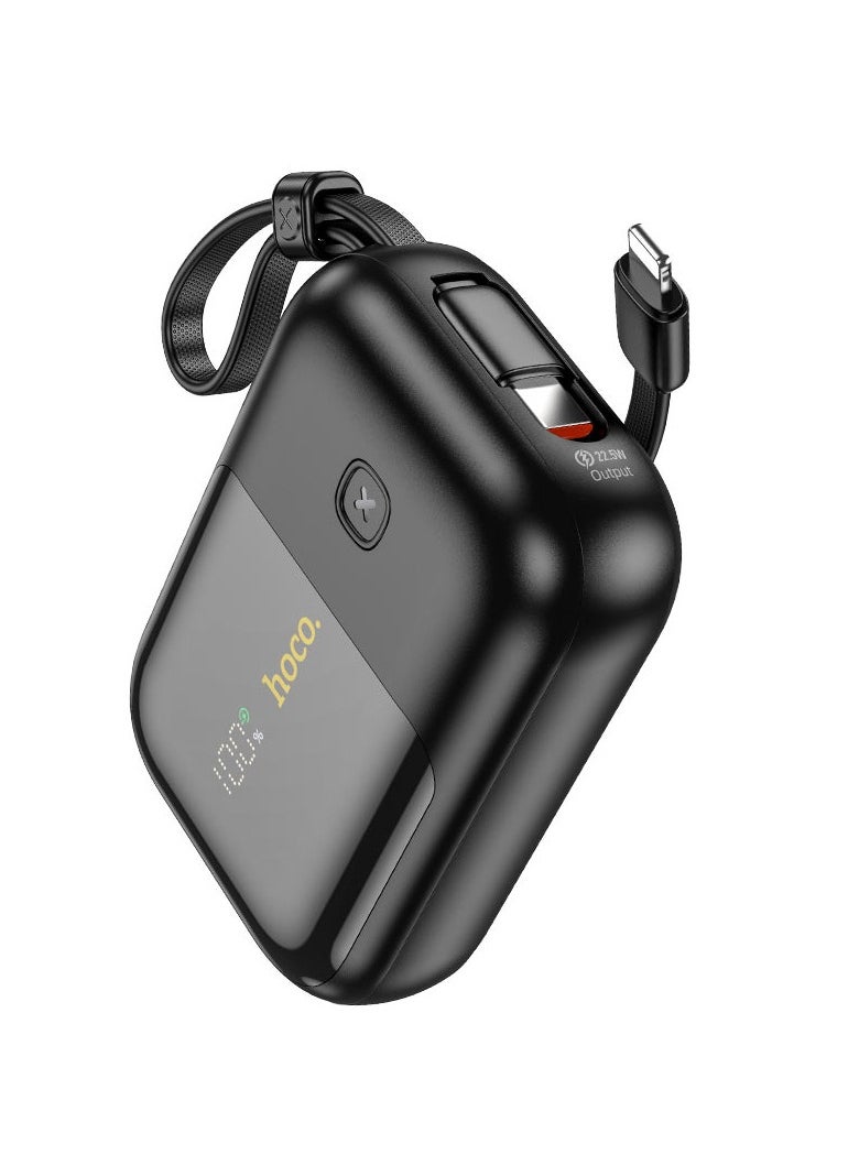 Hoco Q20 10000mAh 22.5W PD Mini Fast Charging Power Bank with Built in Cable