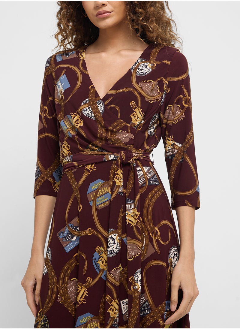 Lauren Ralph Lauren V-Neck Floral Tiered Dress  - Image 3