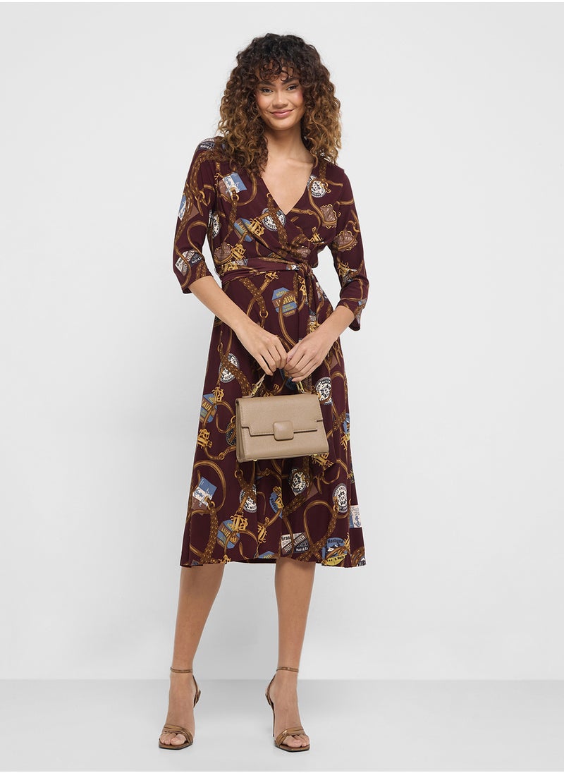 Lauren Ralph Lauren V-Neck Floral Tiered Dress  - Image 4