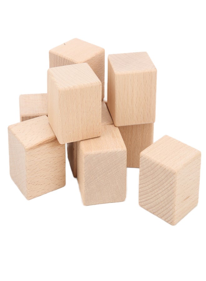 10Pcs Unfinished Wooden Blocks 4cm Smooth Durable Sturdy Uniform Size Small Wood Cubes for Crafts DIY Home Decor - Image 3