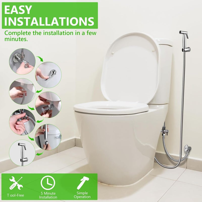 YA MI Multi Functional Hand-held Toilet Spray, Toilet Muslim Shower Sprinkler, Suitable for Women's Washing, Baby Bathing, Diaper Cleaning Spray - Image 5
