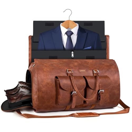 ITIEZY Garment Bag for Travel - ITIEZY Convertible Carry on Garment Duffel Bag for Men Weekender Bag 2 in 1 Hanging Suitcase Suit Bag - Image 2