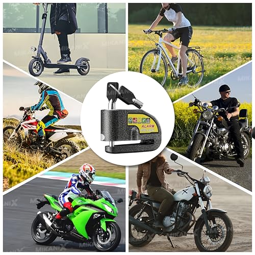 OBEROI'S TRADERS Motorcycle Disc Lock Waterproof 110dB Alarm Sound Heavy Duty Anti-Theft Alarm Wheel Disc Brake Security Lock - Image 3