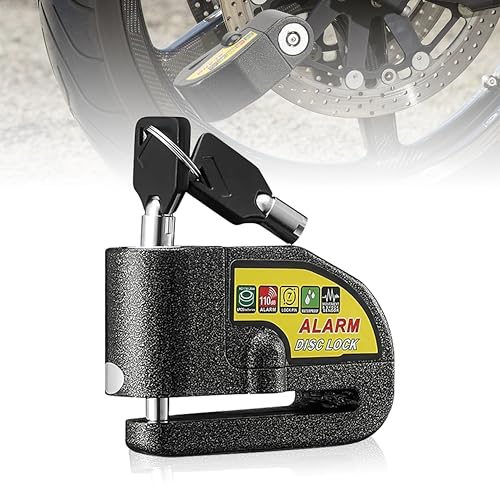 OBEROI'S TRADERS Motorcycle Disc Lock Waterproof 110dB Alarm Sound Heavy Duty Anti-Theft Alarm Wheel Disc Brake Security Lock - Image 1