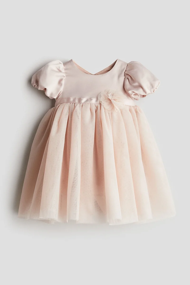 H&M Tulle-skirt satin dress