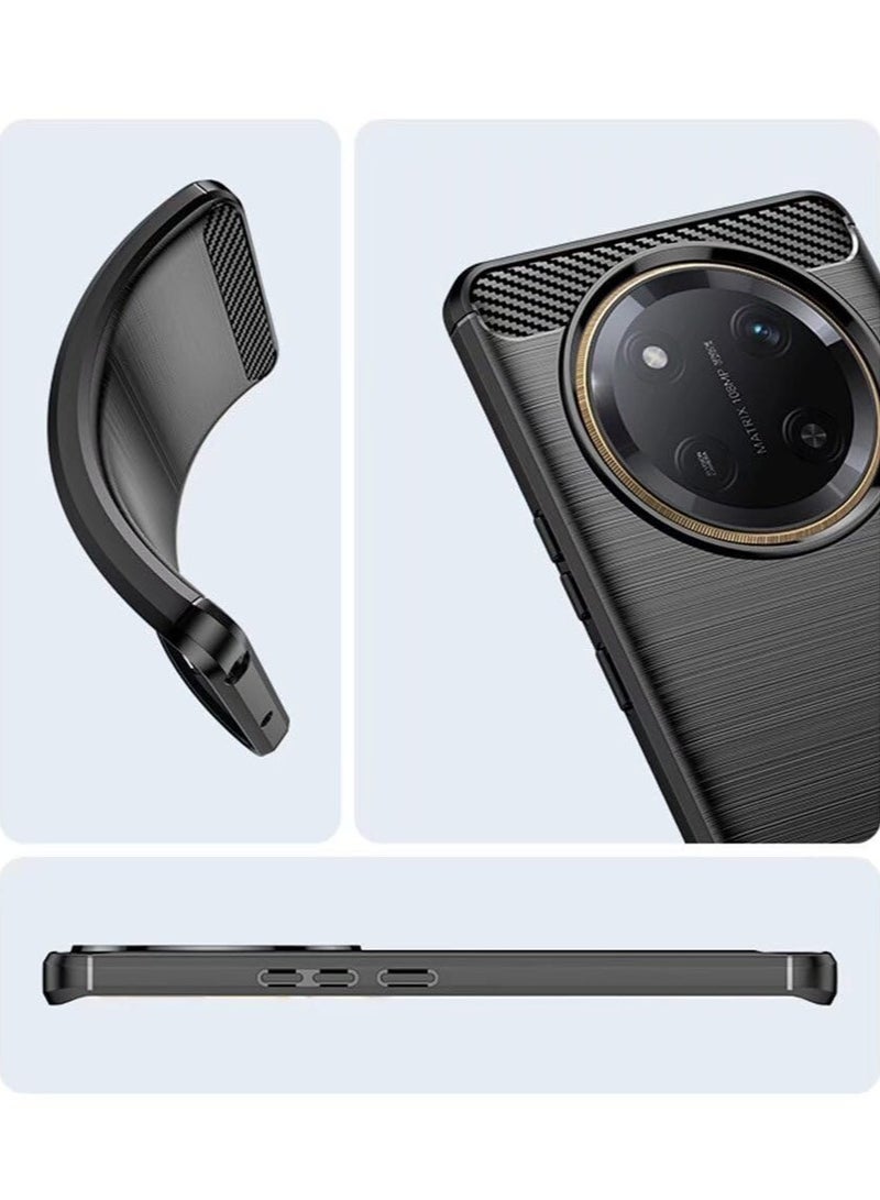 اليشمك هونور x9c الذكية 5G الهاتف المحمول شل ، من ألياف الكربون صدمة قوية واقية لينة تبو الغطاء الخلفي ، هونور x9c الذكية 5G ، أسود - Image 4