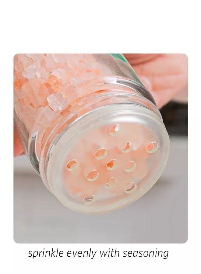 Denx Spice Jar Set with 18 Clear Spice Jars and 360° Rotating Spice Rack, Space-Saving Kitchen Organizer with Easy-Access Design for Herbs, Seasonings & Daily Cooking Use - Image 2