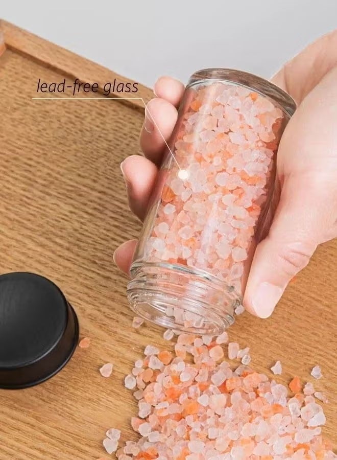 Denx Spice Jar Set with 18 Clear Spice Jars and 360° Rotating Spice Rack, Space-Saving Kitchen Organizer with Easy-Access Design for Herbs, Seasonings & Daily Cooking Use - Image 5