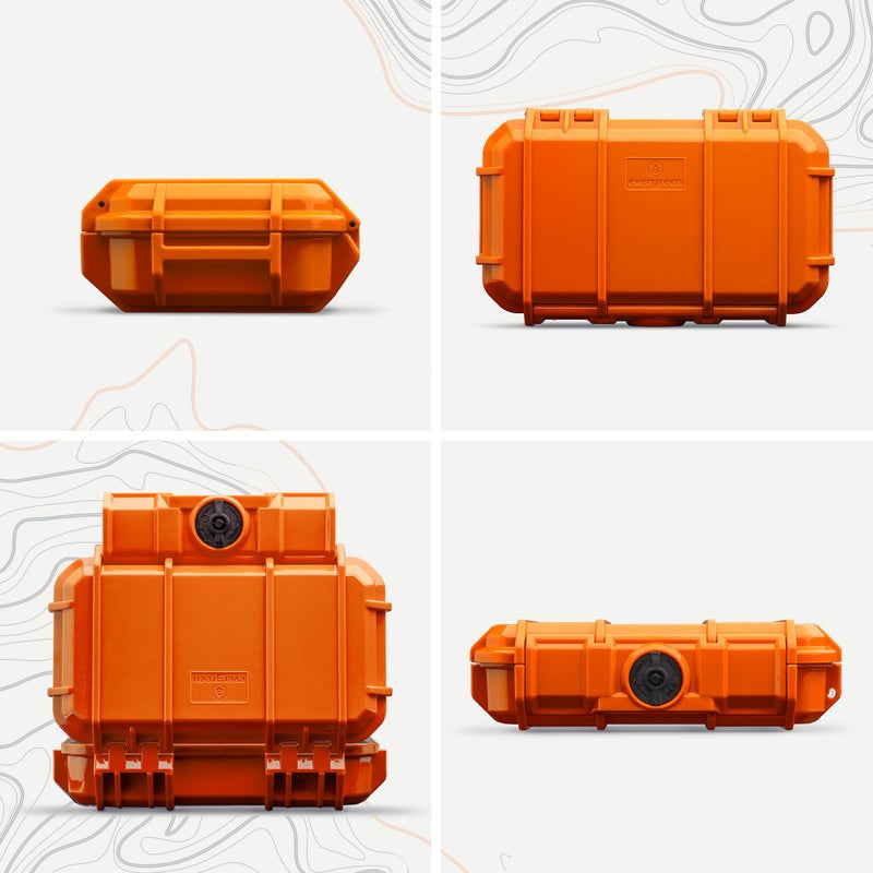 Evergreen 56 Waterproof Dry Box Protective Case - Travel Safe/Mil Spec/USA Made - for Tackle Organization of Cameras, Phones, Camping, Fishing, Hiking, EDC, Water Sports, Knives (Orange) - Image 2