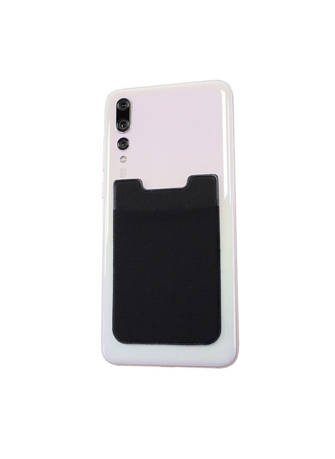 Generic - Spot Lycra Mobile Phone Back Sticker Card Case Elastic Cloth Adhesive Mobile Phone Wallet Credit Card Case-Specifications Support Image Upload:Black - Image 1