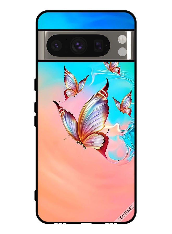 Covernex Protective Case Cover For Google Pixel 8 Pro Butterflies Flying Over Paint Color - Image 1
