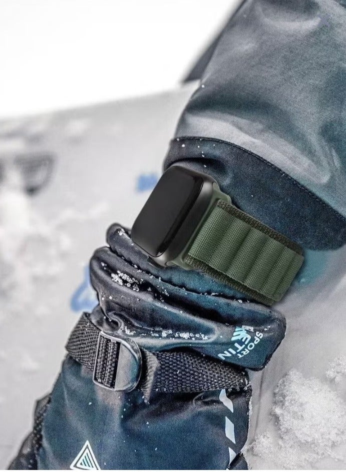 vesus Watch Ultra Straps,Women Men,Two Textile Layers Woven Loop Titanium G-Hook Sport Band for watch Series 8/7/6/5/4/3/2/1/SE,Starlight,44/45/49mm