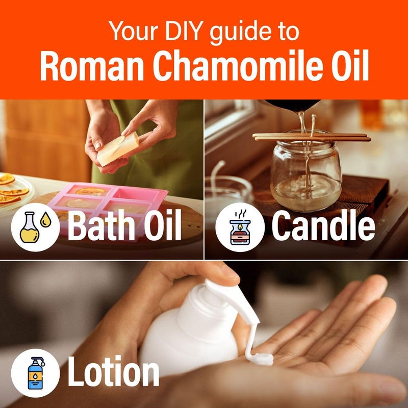 hana H'ana Roman Chamomile Essential Oil - 1.02 Fl Oz - for Hair, Skin, Diffuser, Aromatherapy, DIY Candle & Soap Making - Image 5